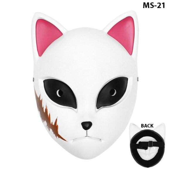 Sabito Tanjirou Kitsune Mask – Durable Polyresin Anime Cosplay Mask with Adjusta